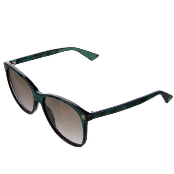 EUC Gucci Oversize Gradient Sunglasses Green Frames Case and cloth included - Picture 3 of 12